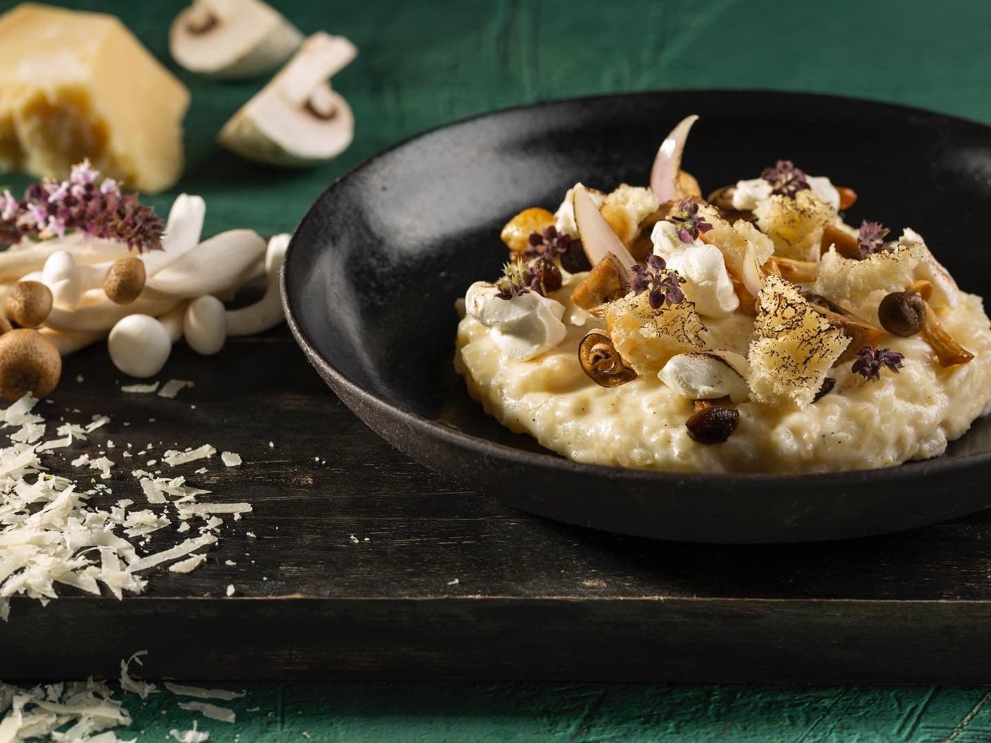 Chef at work plating gourmet dishes
