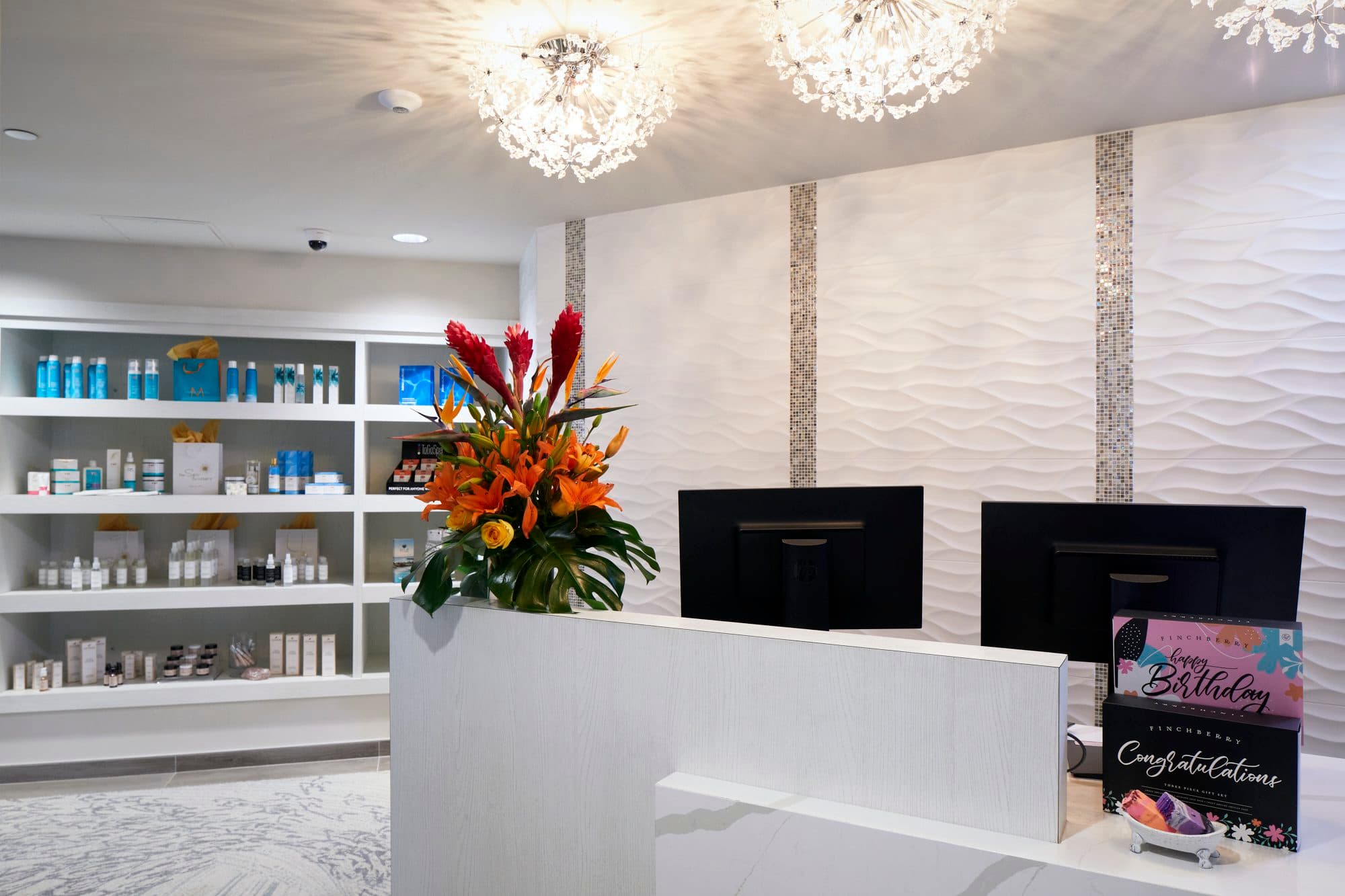 Spa treatment room with serene atmosphere