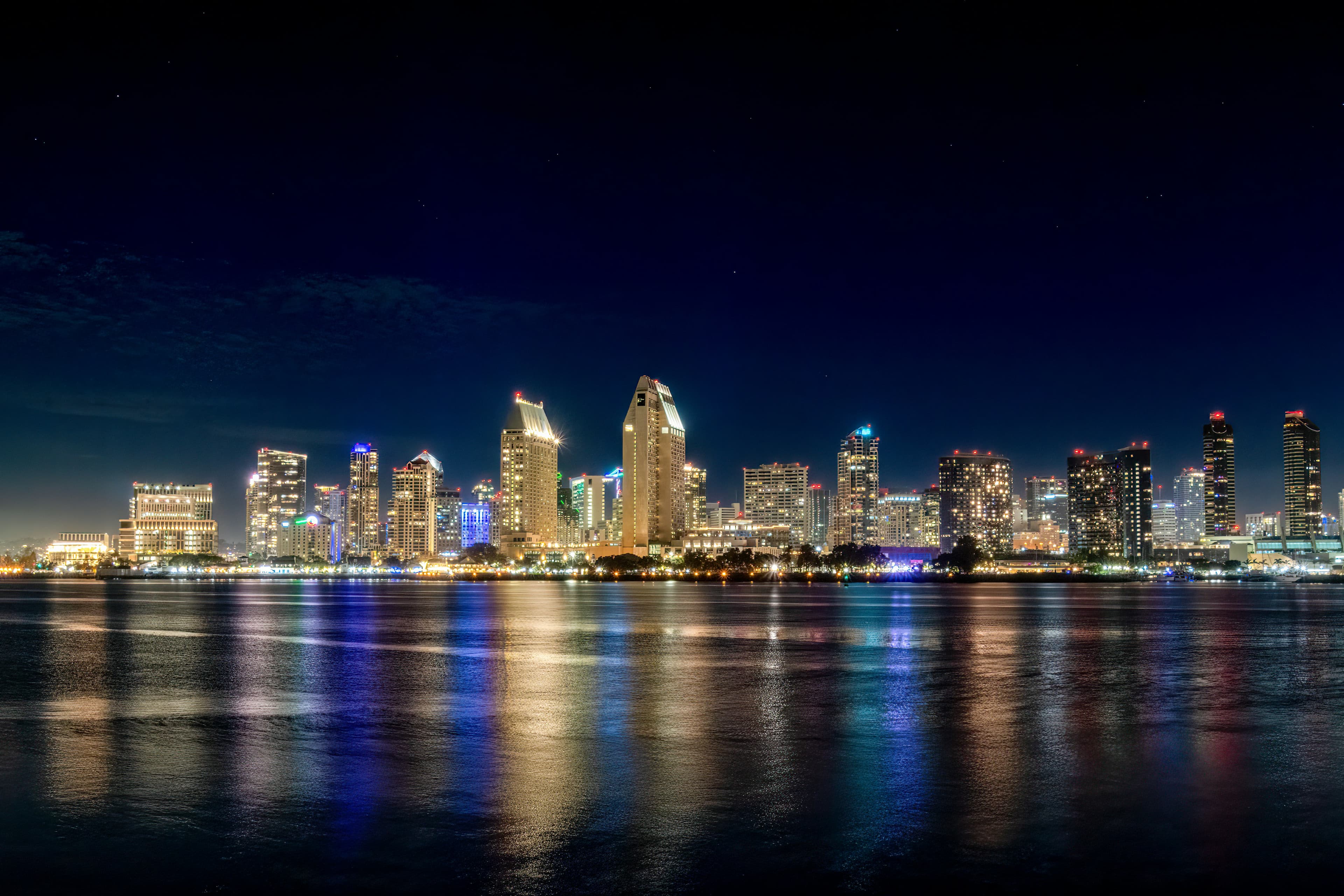 San Diego skyline at night